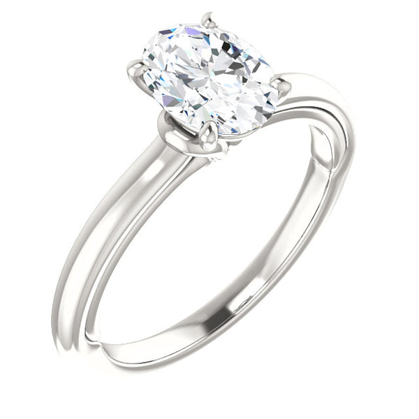 High Quality Twisted Sparkling Unique Solitaire White Gold Diamond Ring 