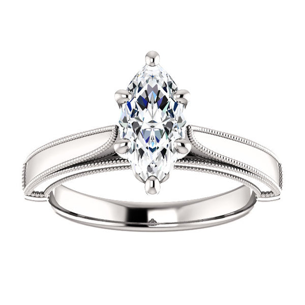Solitaire Ring Solitaire Diamond Vintage Style Ring 2 Carats
