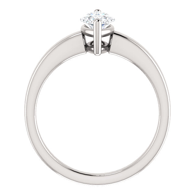  Lady’s Fancy Wedding Engagement White Gold Diamond Solitaire Ring 