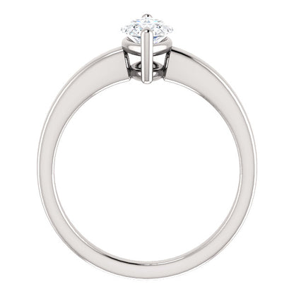  Lady’s Fancy Wedding Engagement White Gold Diamond Solitaire Ring 