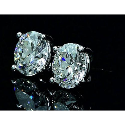 NEw Design Diamond Stud Earrings  White Gold  