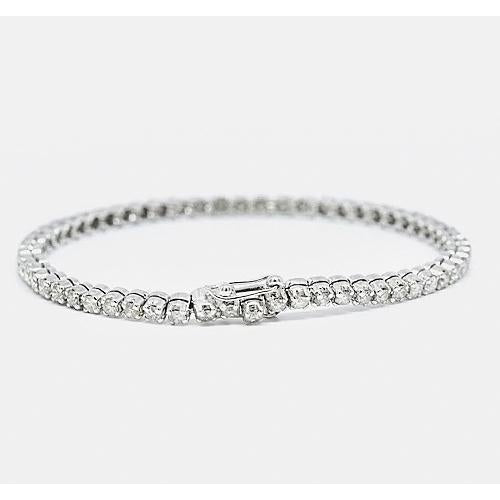 Tennis Bracelet Round Diamond Tennis Bracelet Shared Prong Set 6 Carats 60 Stones