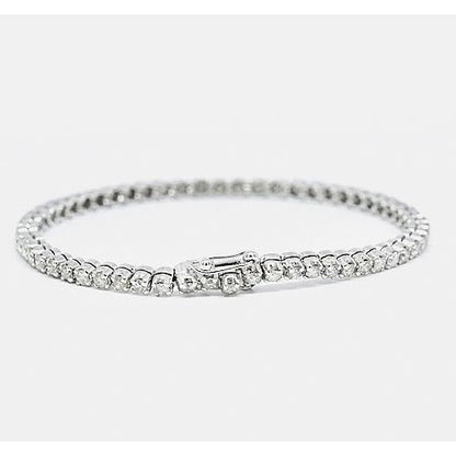 Tennis Bracelet Round Diamond Tennis Bracelet Shared Prong Set 6 Carats 60 Stones