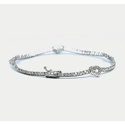 Tennis Bracelet Round Diamond Tennis Bracelet 2.50 Carats F G Vs2/Si1 White Gold 14K