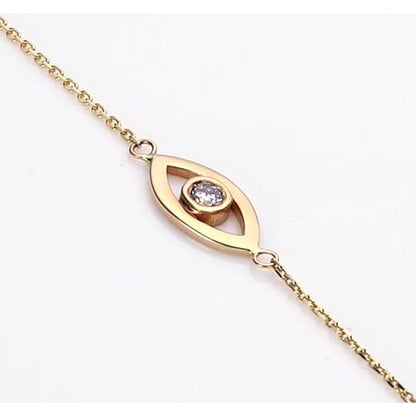 Tennis Bracelet Round Diamond Bracelet 1 Carat Bezel Set Yellow Gold 14K