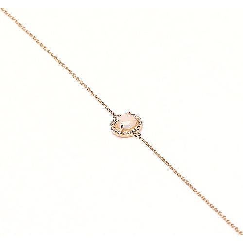 Gemstone Bracelet Bracelet Round Opal Diamond Bezel Set 6.75 Carats Yellow Gold 14K