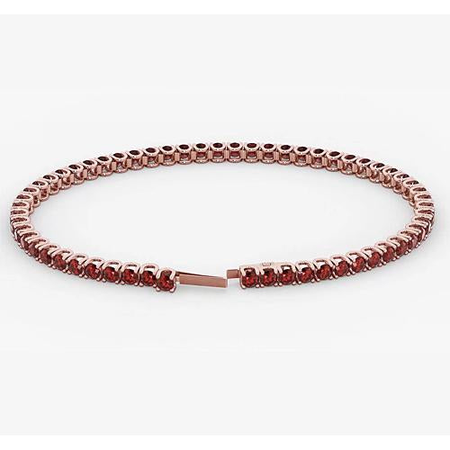 LAdies FAncy Ruby Tennis Bracelet Rose Gold   Jewelry New Gemstone Bracelet
