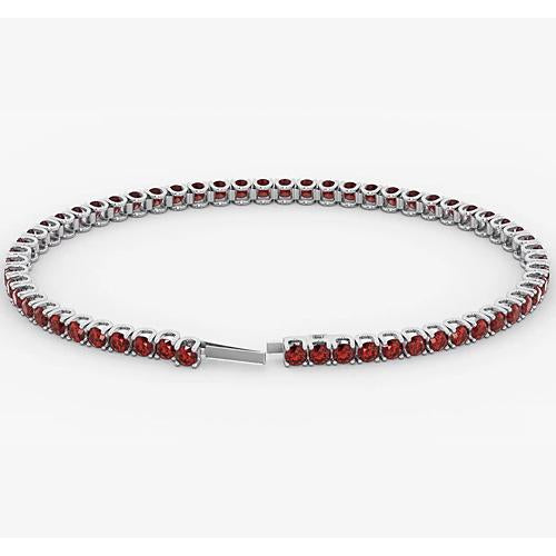 New Stylish Ruby Tennis Bracelet White Gold   Jewelry New Gemstone Bracelet
