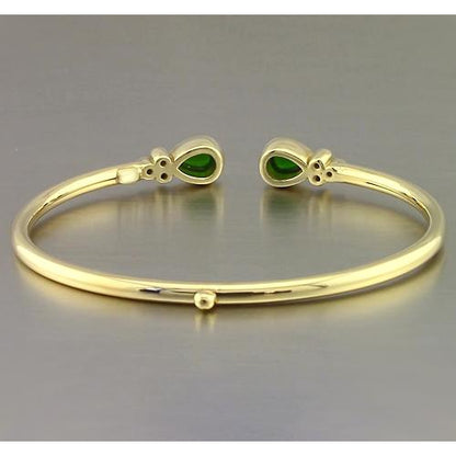 Best LAdies Weeding Yellow Gold Green Emerald Bangle   Women Jewelry New Bangle
