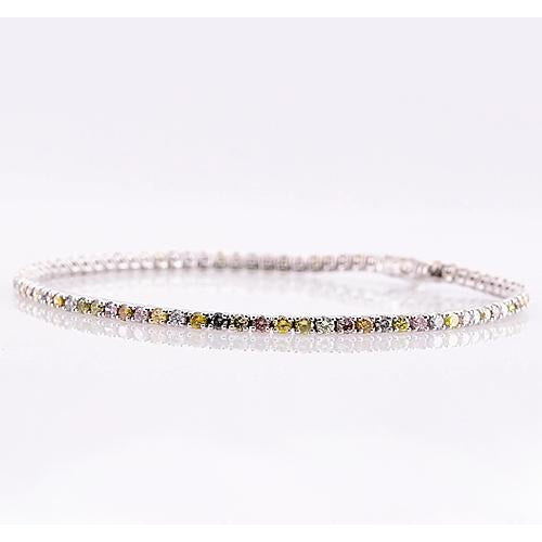 Multi Colored Sapphire Tennis Bracelet Prong Set  New  Jewelry  Best  Gemstone Bracelet