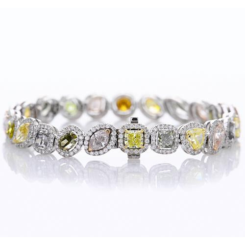  Jewelry Womans Stylish Multi Shaped & Colored Sapphire Tennis Bracelet