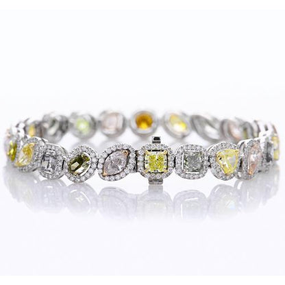  Jewelry Womans Stylish Multi Shaped & Colored Sapphire Tennis Bracelet