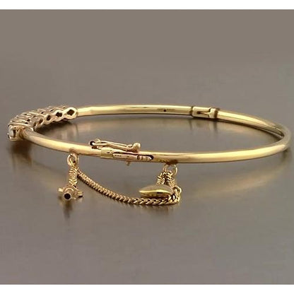 Opal Bangle  New Womans Sparkling  Yellow Gold Women Jewelry New Gemstone Bracelet