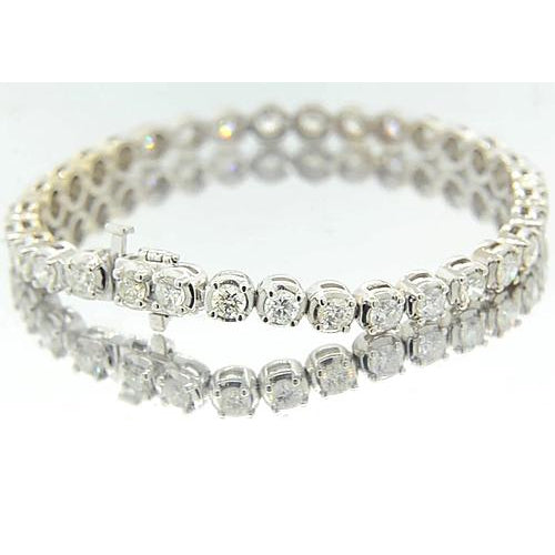 Tennis Bracelet Women Diamond Bracelet 8.50 Carats White Gold Jewelry 14K New