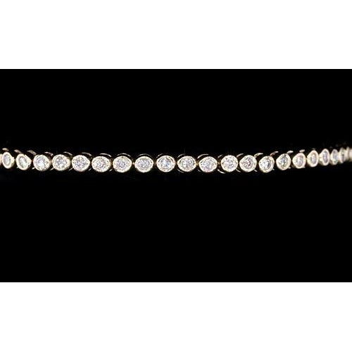 Tennis Bracelet Women Diamond Tennis Bracelet 5.50 Carats Round Yellow Gold 154K New