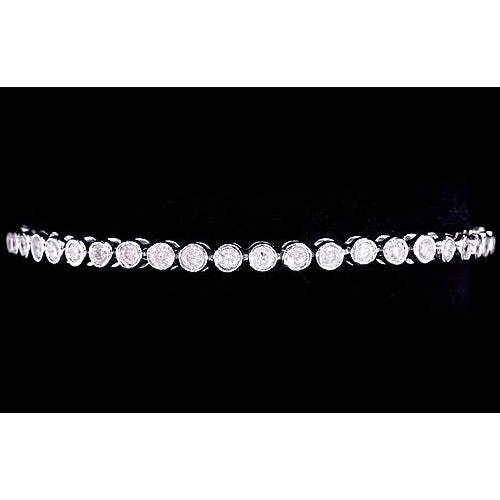 Tennis Bracelet Women Diamond Tennis Bracelet Bezel Set 4 Carats Jewelry New