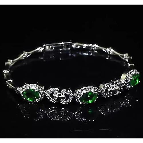 Women Jewelry Sparkling Unique  Diamond Green Emerald Bangle Women   Carats Jewelry
