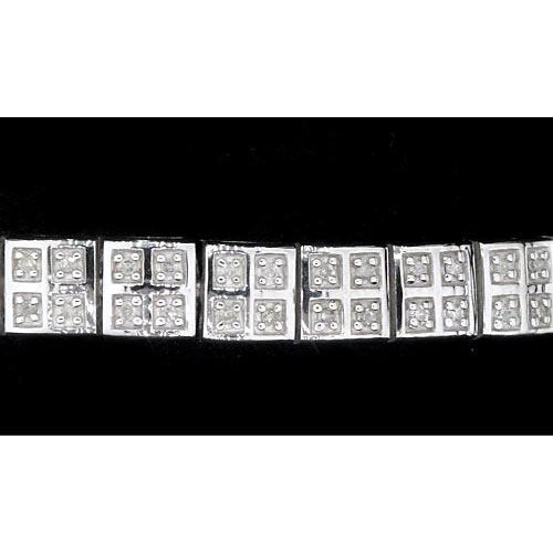 Tennis Bracelet Ladies Diamond Tennis Bracelet 8 Carats White Gold 14K