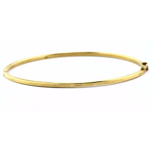 Bangle Diamond Women Bangle 2 Carats Yellow Gold 14K Jewelry