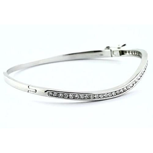 Bangle Diamond Women Bangle 3 Carats White Gold 14K Jewelry