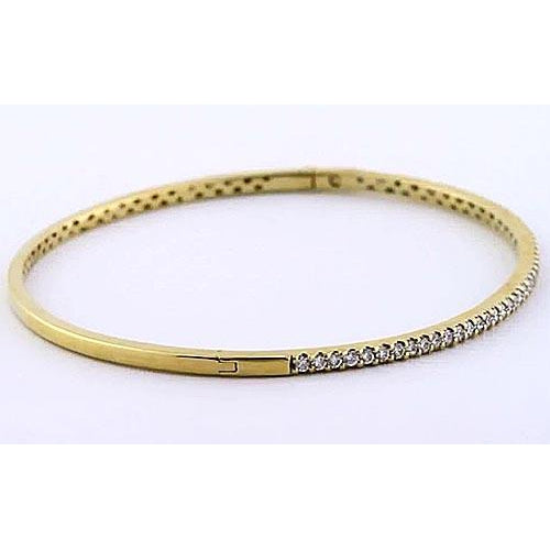 Bangle Women Diamond Bangle 5 Carats Yellow Gold 14K Jewelry New