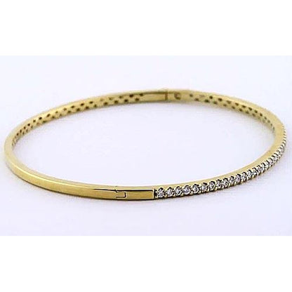 Bangle Women Diamond Bangle 5 Carats Yellow Gold 14K Jewelry New