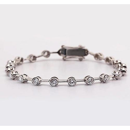 Tennis Bracelet Women Diamond Bracelet 6 Carats F Vs1 Jewelry 14K