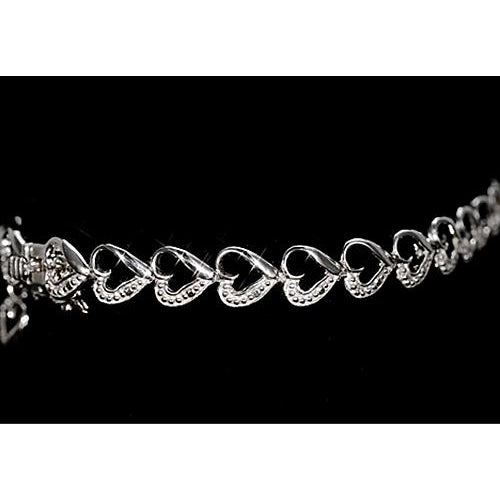 Tennis Bracelet Heart Shape Diamond Bracelet 7 Carats Women Jewelry New