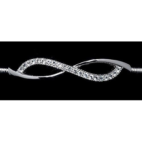 Bangle Diamond Bangle 3 Carats White Gold Jewelry 14K