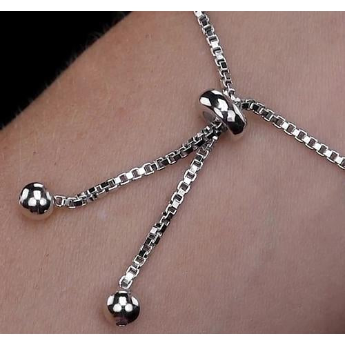 Tennis Bracelet Diamond Bracelet Heart 4 Carats Women Jewelry 14K