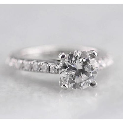  Fancy Solitaire Ring With Accents Solitaire  with Accents