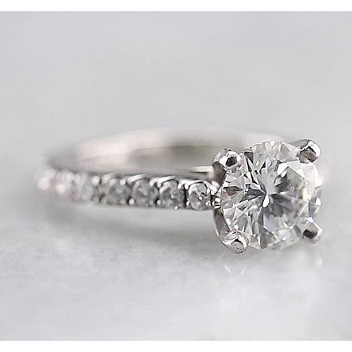 Solitaire Ring with Accents Solitaire Ring With Accents