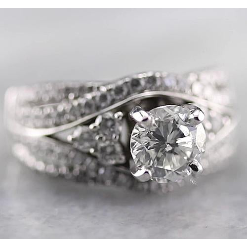 Fancy White Gold Diamond Anniversary Ring