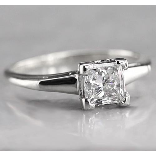 Solitaire Ring Solitaire Radiant Engagement Diamond Ring F Vs1 White Gold 14K