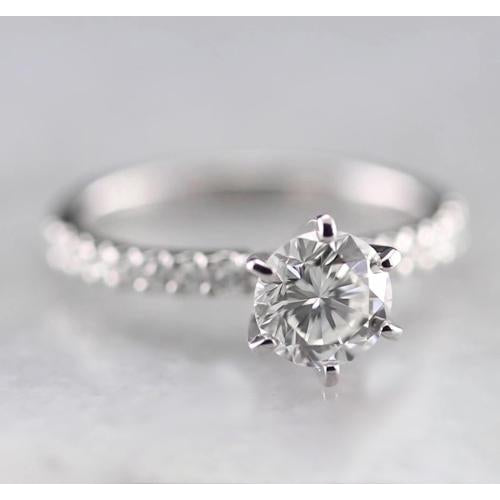 Solitaire Ring with Accents