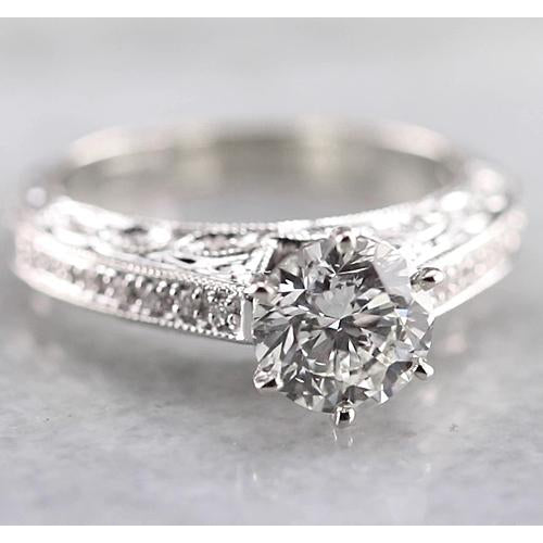 Vintage Style Diamond Engagement Ring 