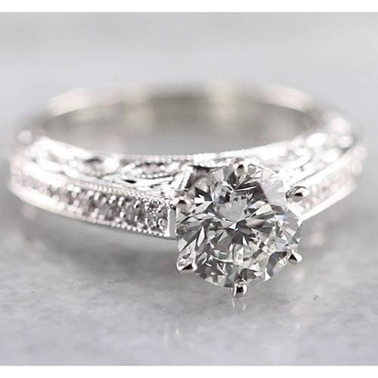 Vintage Style Diamond Engagement Ring 
