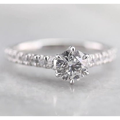 Solitaire Ring with Accents