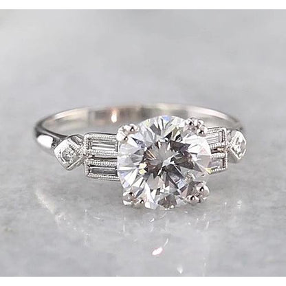 Solitaire Ring with Accents