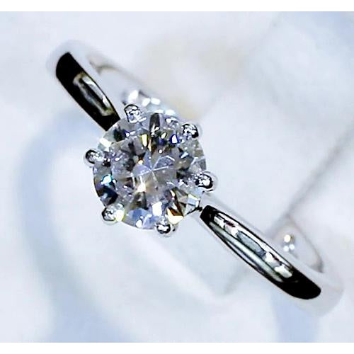 Solitaire Ring Solitaire Ring Round Diamond 1 Carat Classic 6 Prong Setting