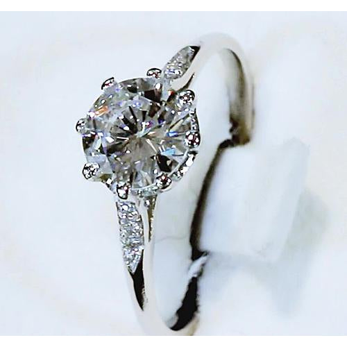 Three Stone Ring Engagement Ring Three Stone Round Diamond 3 Carats