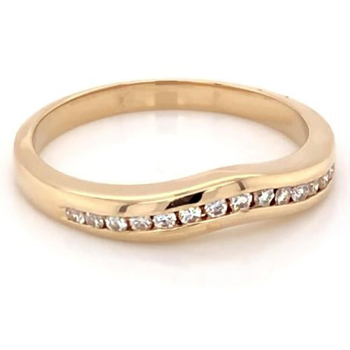Band Diamond Anniversary Band 0.75 Carats Women Yellow Gold New