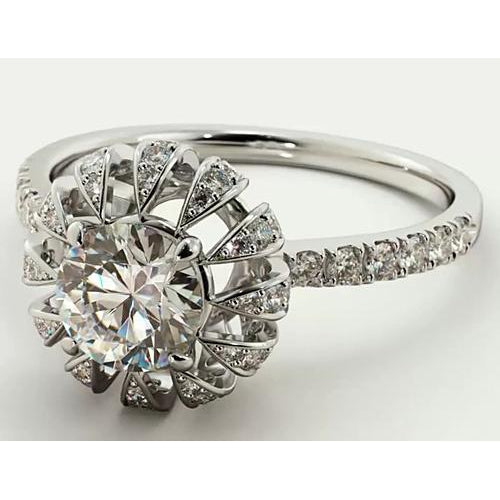 Halo Ring Diamond Engagement Ring Accented 2.75 Carats Jewelry