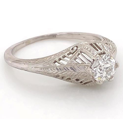 Engagement Ring Diamond Ring 1 Carat Vintage Style Filigree Milgrain Men New