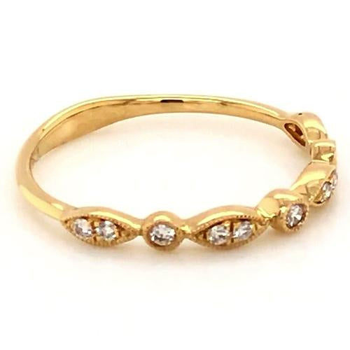 Half Eternity Band Anniversary Wedding Band 0.50 Carats Pave Setting Fine Jewelry