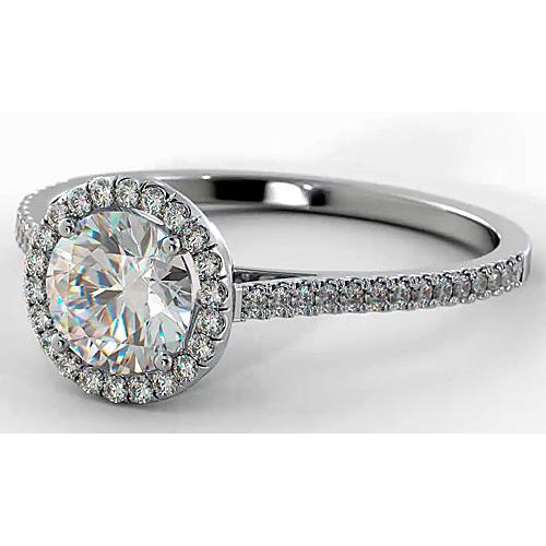 Halo Ring Diamond Engagement Ring Halo 2.75 Carats Women Jewelry