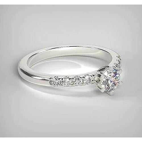 Engagement Ring 1 Carat Diamond Engagement Ring White Gold 14K