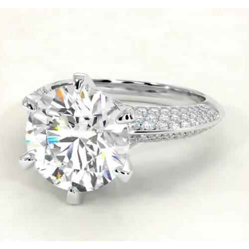 Solitaire Ring with Accents