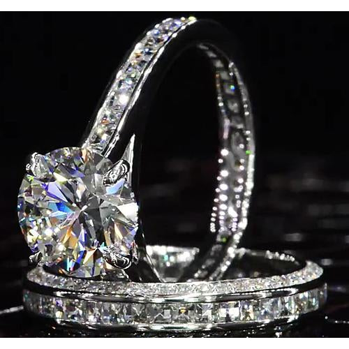 Engagement Ring Set Diamond Engagement Ring Set 6 Carats Ladies Jewelry New