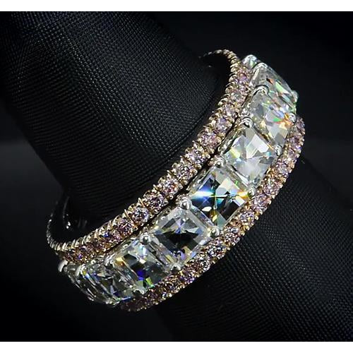 Eternity Band Diamond Eternity Wedding Band 10 Carats Asscher Diamonds Women Jewelry